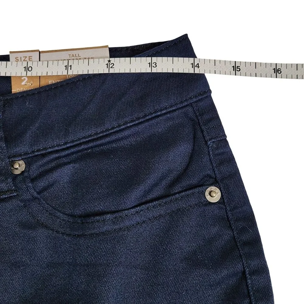 prAna Kayla Mid Rise Slim Performance Organic Cotton Denim Jeans 2/26T Indigo